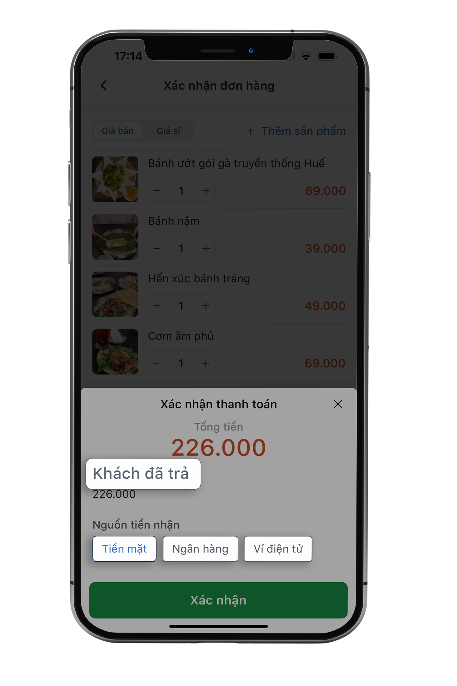 Bước 5: Xác nhận thanh toán